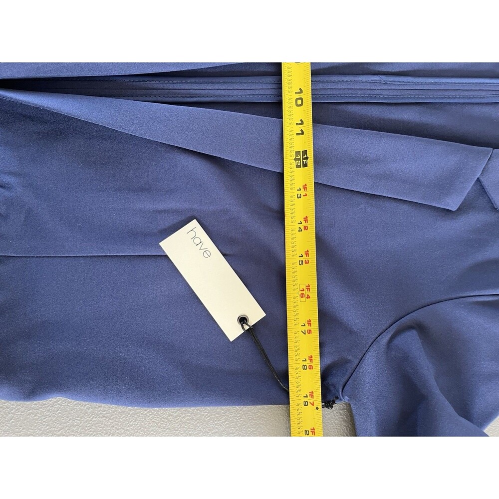 Have Womens Jacket Blazer Large Navy Blue Open Front Business Office Work Wear - Picture 6 of 9
